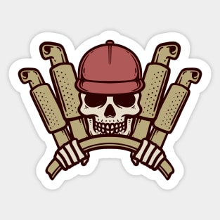 Skull Truck Driver Sticker